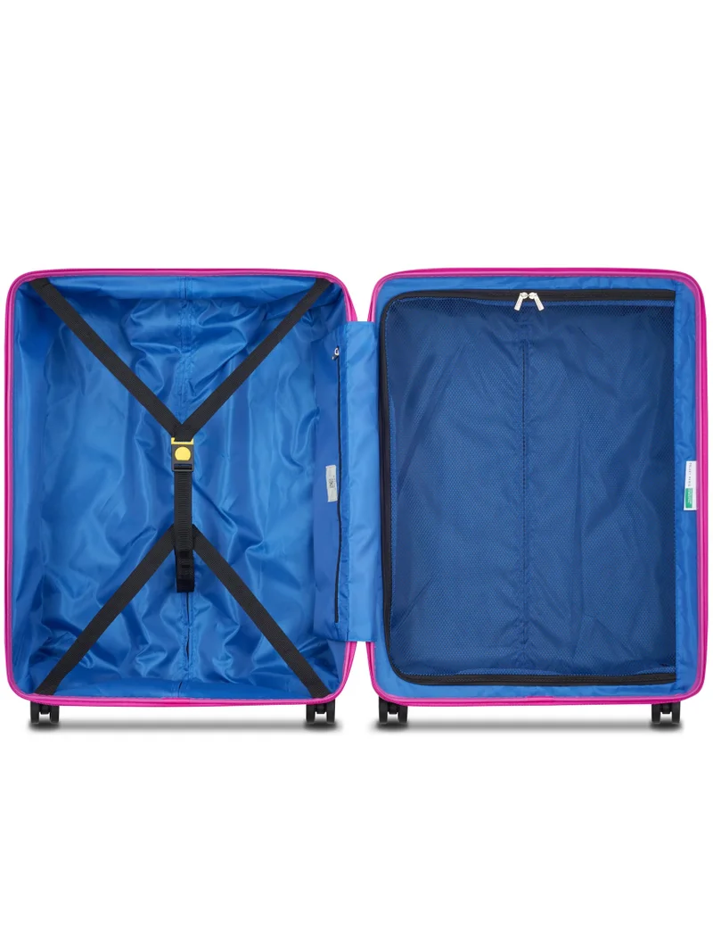 UNITED COLORS OF BENETTON  Fabrica 70 Cm 4 Double Wheeled Non-Expandable Check-In Luggage Trolley Case - Blue  | Best Price UAE